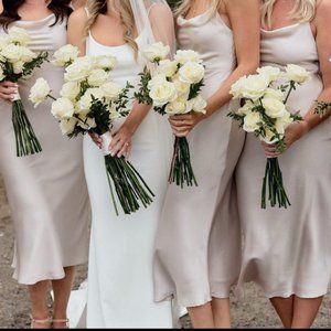 Park & Fifth satin bridesmaid dress - Bowen Dress in Oyster - XL